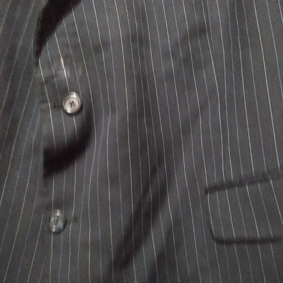 Hart Schaffner Marx size 54R navy blue pin stripes suit jacket - Picture 6 of 6